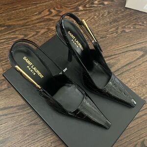 Brand New Saint Laurent Pumps
LEE SLINGBACK PUMPS IN BLACK LEATHER